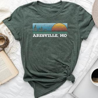 Retro Sunset Stripes Abesville Missouri Bella Canvas T-shirt | Mazezy
