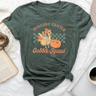 Retro Surgery Center Gobble Squad Turkey Thanksgiving Women Bella Canvas T-shirt - Seseable