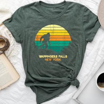 Retro Wappingers Falls New York Bigfoot Souvenir Bella Canvas T-shirt | Mazezy