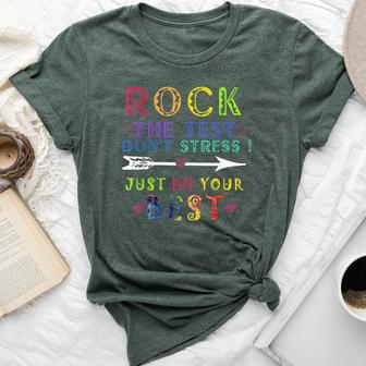Rock The Test School Professor Teacher Bella Canvas T-shirt | Mazezy