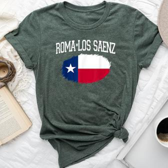 Roma-Los Saenz Tx Texas Flag Vintage Usa Sports Women Bella Canvas T-shirt | Mazezy