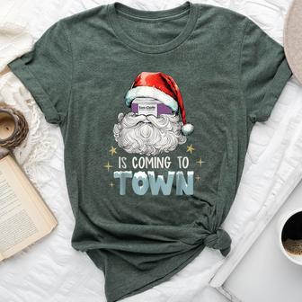 Sani Cloth Is Coming To Town Ugly Christmas Nurse Rn Aid Bella Canvas T-shirt - Thegiftio UK