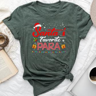 Santa's Favorite Para Christmas Paraprofessional Teacher Bella Canvas T-shirt - Thegiftio UK