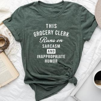 Sarcastic Grocery Store Clerk Saying Bella Canvas T-shirt | Mazezy