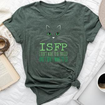 Sarcastic Introvert Cat Lover Snarky Cat Lady Meme Isfp Bella Canvas T-shirt | Mazezy