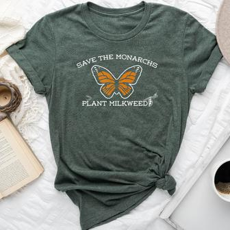 Save The Monarchs Pun Butterfly Etymologist Bella Canvas T-shirt | Mazezy UK