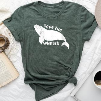 Save The Whales North Atlantic Right Whale Bella Canvas T-shirt | Mazezy