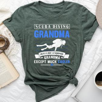 Scuba Diving Grandma Dive Grandmother Underwater Scuba Diver Bella Canvas T-shirt | Mazezy