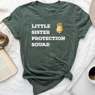 Security Little Sister Protection Squad Boys Girls Bella Canvas T-shirt | Mazezy CA
