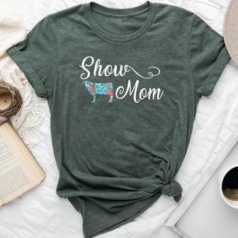 Show Cow Mom Cattle Mother's Day Bella Canvas T-shirt | Mazezy