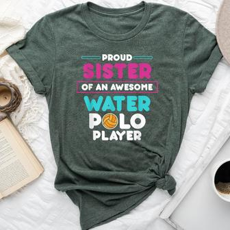 Sister Of Awesome Water Polo Player Sports Coach Graphic Bella Canvas T-shirt | Mazezy