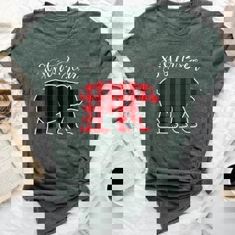 Sister Bear Pajama Red Buffalo Xmas Family Christmas Bella Canvas T-shirt - Thegiftio