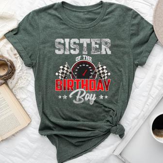 Sister Of The Birthday Boy Race Car Racing Car Driver Bella Canvas T-shirt - Thegiftio UK