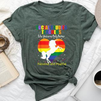 Social Studies Teachers Are Like Unicorns Bella Canvas T-shirt | Mazezy