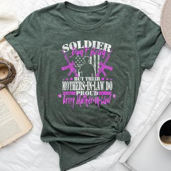 Soldiers Don't Brag Proud Army Mother-In-Law Military Mom Bella Canvas T-shirt | Mazezy CA