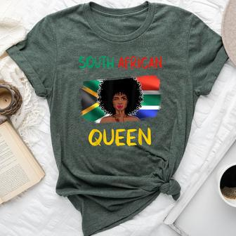 South African Queen South Africa Flag African Girl Pride Bella Canvas T-shirt - Monsterry UK