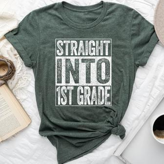 Straight Into 1St Grade Back To School Bella Canvas T-shirt | Mazezy
