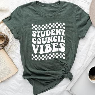 Student Council Vibes Retro Groovy School Student Council Bella Canvas T-shirt - Seseable