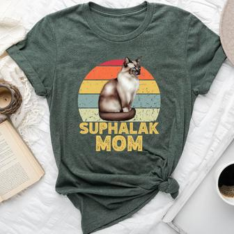 Suphalak Cat Mom Retro Vintage Cats Lover & Owner Bella Canvas T-shirt | Mazezy