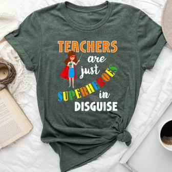 Teachers Are Superheroes Graduation School Teachers Bella Canvas T-shirt | Mazezy