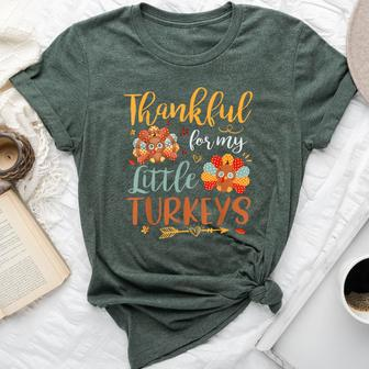 Teachers Thanksgiving Fall Thankful For My Little Turkey Bella Canvas T-shirt - Seseable