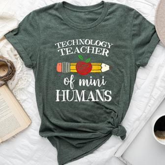 Technology Teacher Of Mini Humans Computer Team Bella Canvas T-shirt | Mazezy