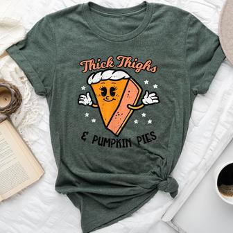 Thanksgiving Thighs And Pumpkin Pies Fall Girls Bella Canvas T-shirt - Monsterry