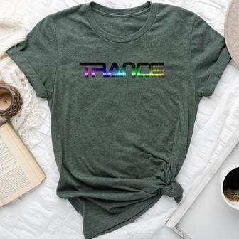 Trance Rainbow Waves Bella Canvas T-shirt | Mazezy