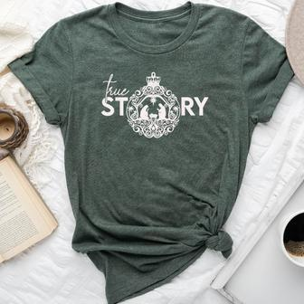 True Christian Nativity Story The Christmas Story Bella Canvas T-shirt - Monsterry
