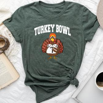 Turkey Bowl Thanksgiving Football Game Bella Canvas T-shirt | Mazezy
