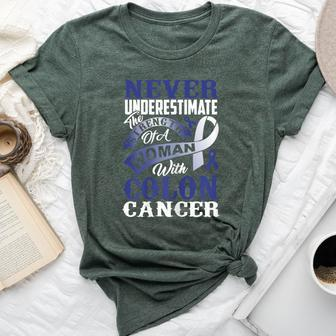 Never Underestimate The With Colon Cancer T Bella Canvas T-shirt - Seseable