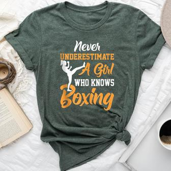 Never Underestimate A Girl Boxer Boxing Bella Canvas T-shirt - Monsterry UK