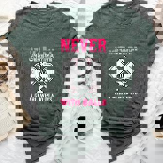 Never Underestimate A Girl Who Plays With Balls Pickleball Bella Canvas T-shirt - Thegiftio