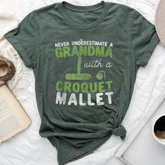 Never Underestimate A Grandma With A Croquet Mallet Bella Canvas T-shirt - Monsterry UK