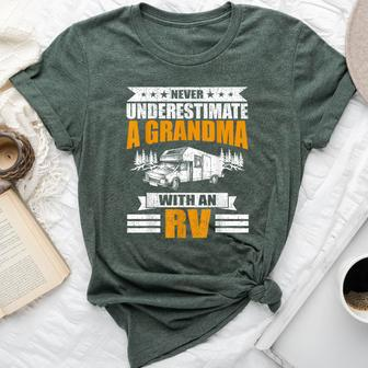 Never Underestimate A Grandma With An Rv Camping Bella Canvas T-shirt - Seseable