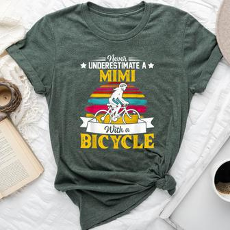 Never Underestimate A Mimi With A Bicycle Vintage Bella Canvas T-shirt | Mazezy CA