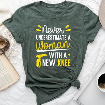 Never Underestimate A New Knee Replacement Surgery Bella Canvas T-shirt - Thegiftio UK