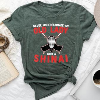 Never Underestimate An Old Lady With A Shinai Bella Canvas T-shirt - Monsterry AU
