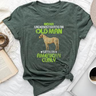 Never Underestimate An Old Man With An American Curly Horse Bella Canvas T-shirt - Monsterry CA