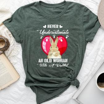 Never Underestimate An Old Woman With A Rabbit Costume Bella Canvas T-shirt - Monsterry DE