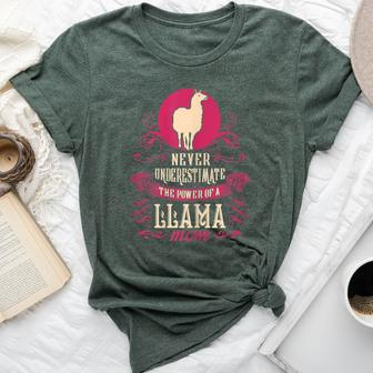 Never Underestimate Power Of Llama Mom Bella Canvas T-shirt - Seseable