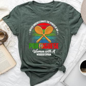 Never Underestimate The Power Of An Portuguese Woman Bella Canvas T-shirt - Monsterry