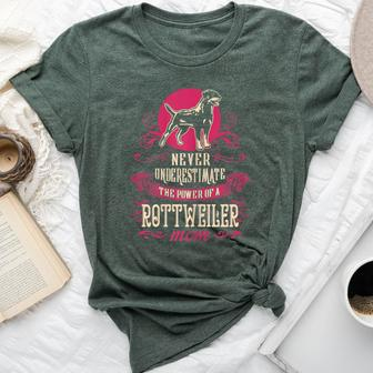 Never Underestimate Power Of Rottweiler Mom Bella Canvas T-shirt - Seseable