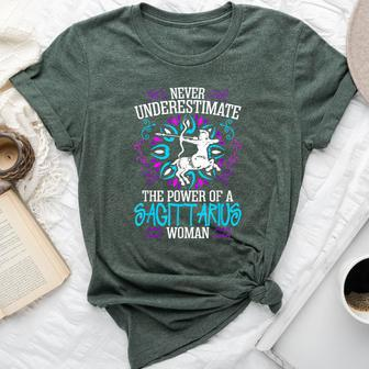 Never Underestimate The Power Of A Sagittarius Woman Bella Canvas T-shirt | Mazezy