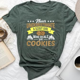 Never Underestimate A Scout Girl With Cookies Bella Canvas T-shirt - Monsterry CA