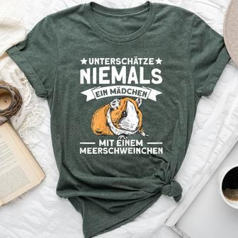 Underestimates Never A Girl With Guinea Pigs Bella Canvas T-shirt - Thegiftio UK