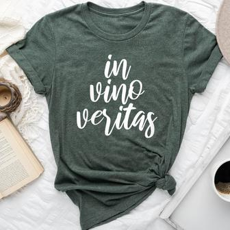 In Vino Veritas Latin Truth In Wine Bella Canvas T-shirt - Seseable