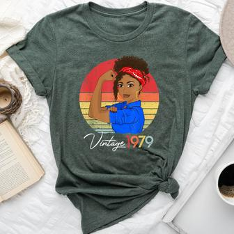 Vintage 1979 Black Girl Afro African American 42Nd Birthday Bella Canvas T-shirt | Mazezy CA