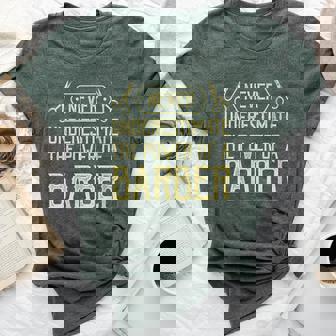 Vintage Barber Never Underestimate The Power Of A Barber Bella Canvas T-shirt | Mazezy