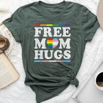 Vintage Free Mom Hugs Rainbow Heart Lgbt Pride Month Bella Canvas T-shirt - Monsterry CA